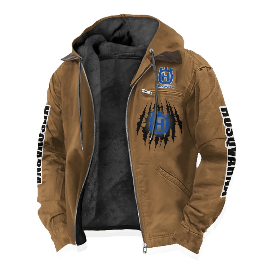 Off-Road Racer Flannel Hoodie, Bold Automotive Hoodie HVN1328HU - Camel - Image 2