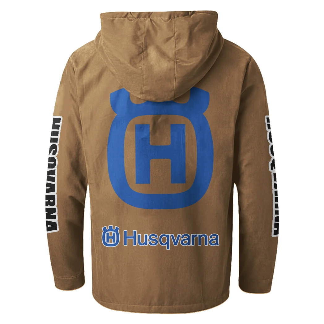 Off-Road Racer Flannel Hoodie, Bold Automotive Hoodie HVN1328HU - Camel - Image 3