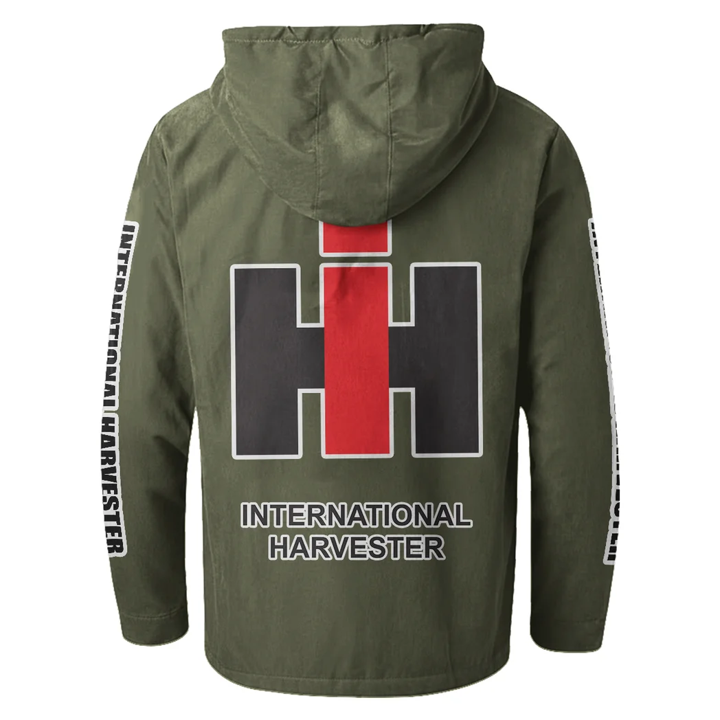 Rural Work Vehicle Flannel Hoodie, Gearhead Style Hoodie HVN1328IH - Green - Image 3