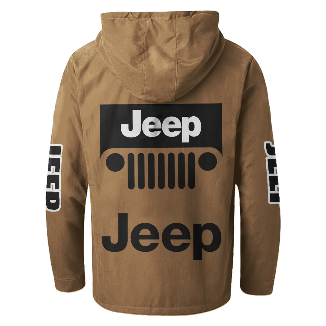 Adventure Utility Vehicle Flannel Hoodie, Ride-Ready Hooded Style HVN1328JE - Camel - Image 3