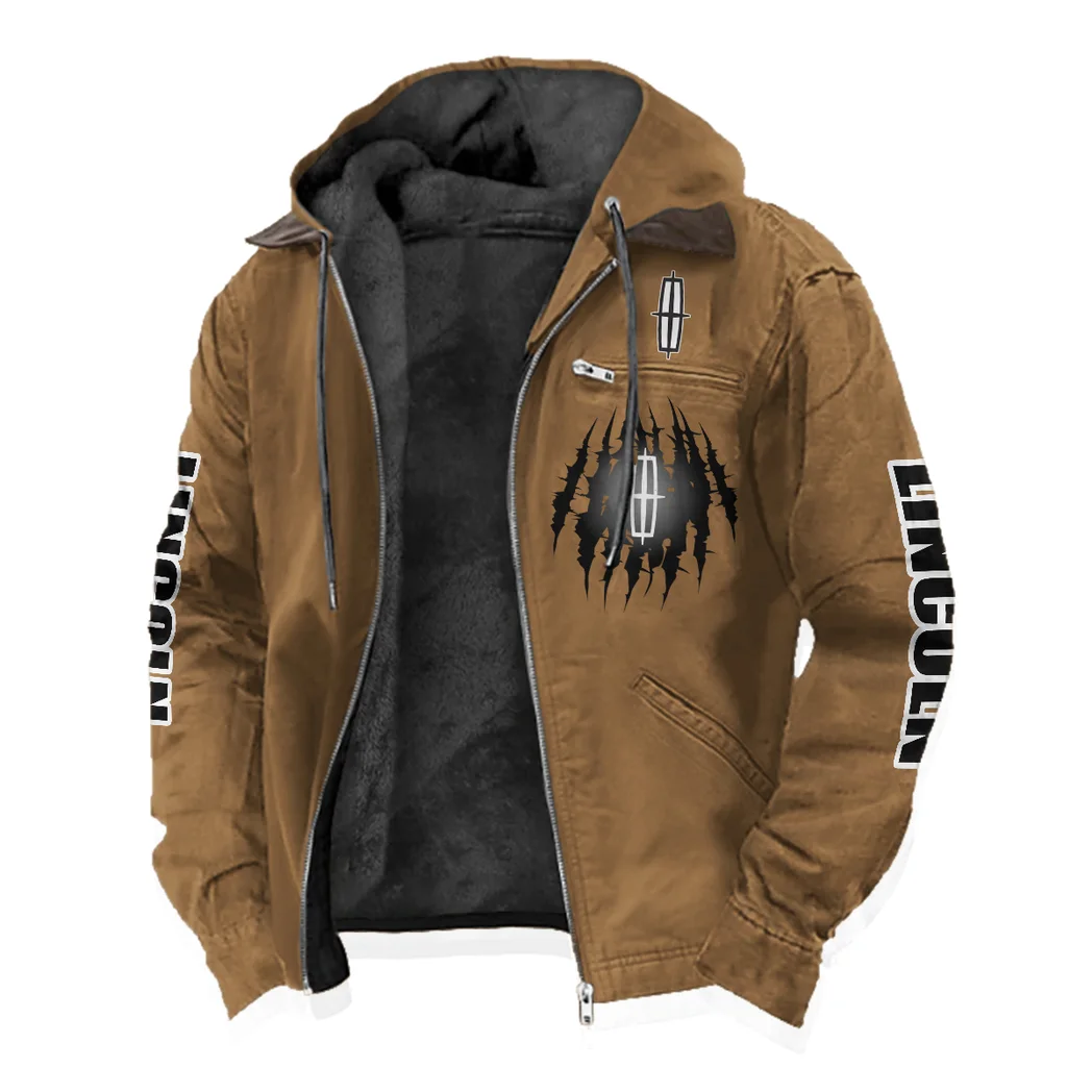 Upscale Vehicle Flannel Hoodie, Biker Spirit Hoodie HVN1328LI - Camel - Image 2