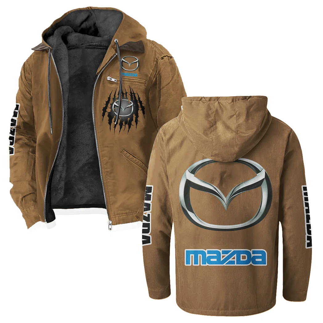 Mid-Size Sedan Flannel Hoodie, Driven Style Hoodie HVN1328MA - Camel