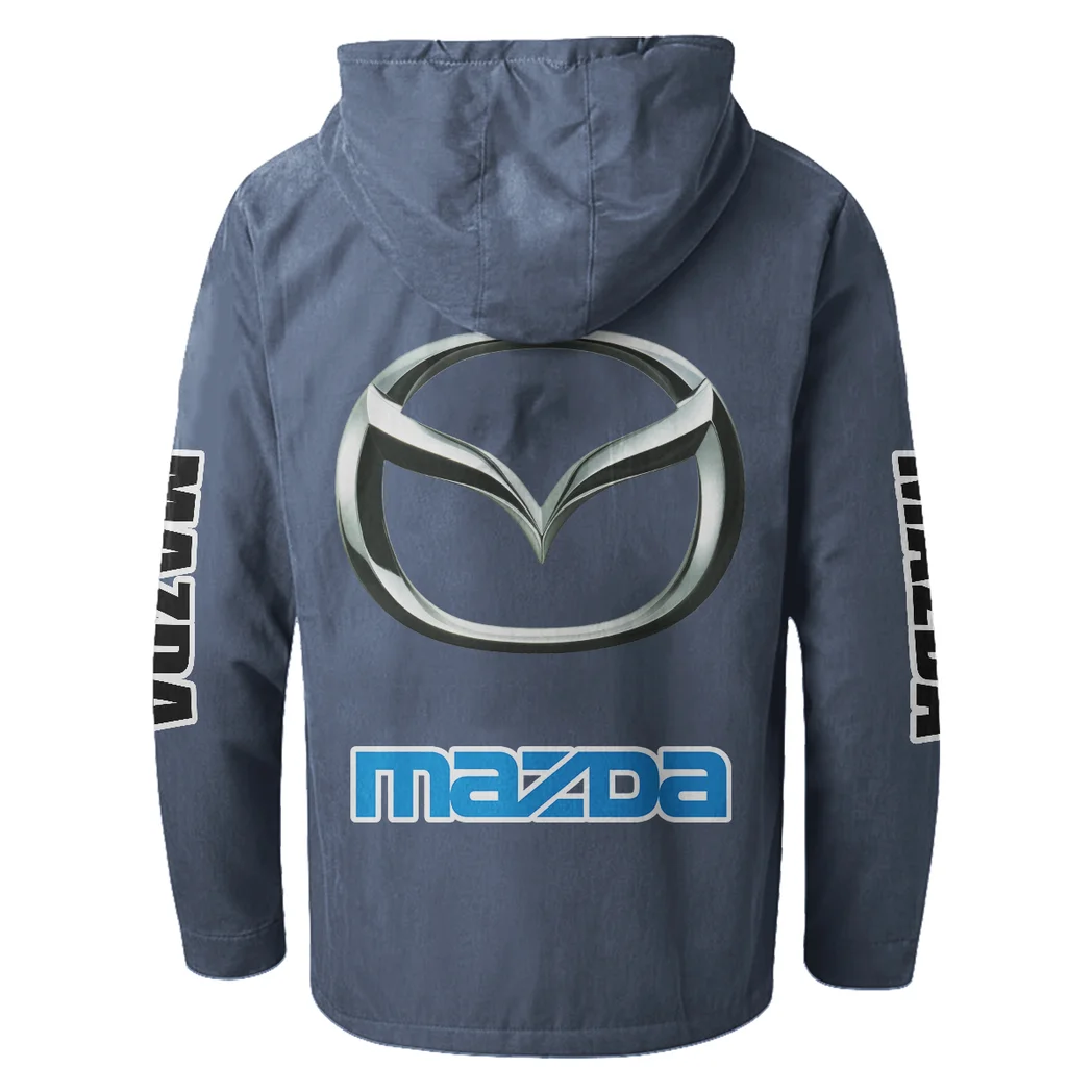 Mid-Size Sedan Flannel Hoodie, Driven Style Hoodie HVN1328MA - Navy Blue - Image 3