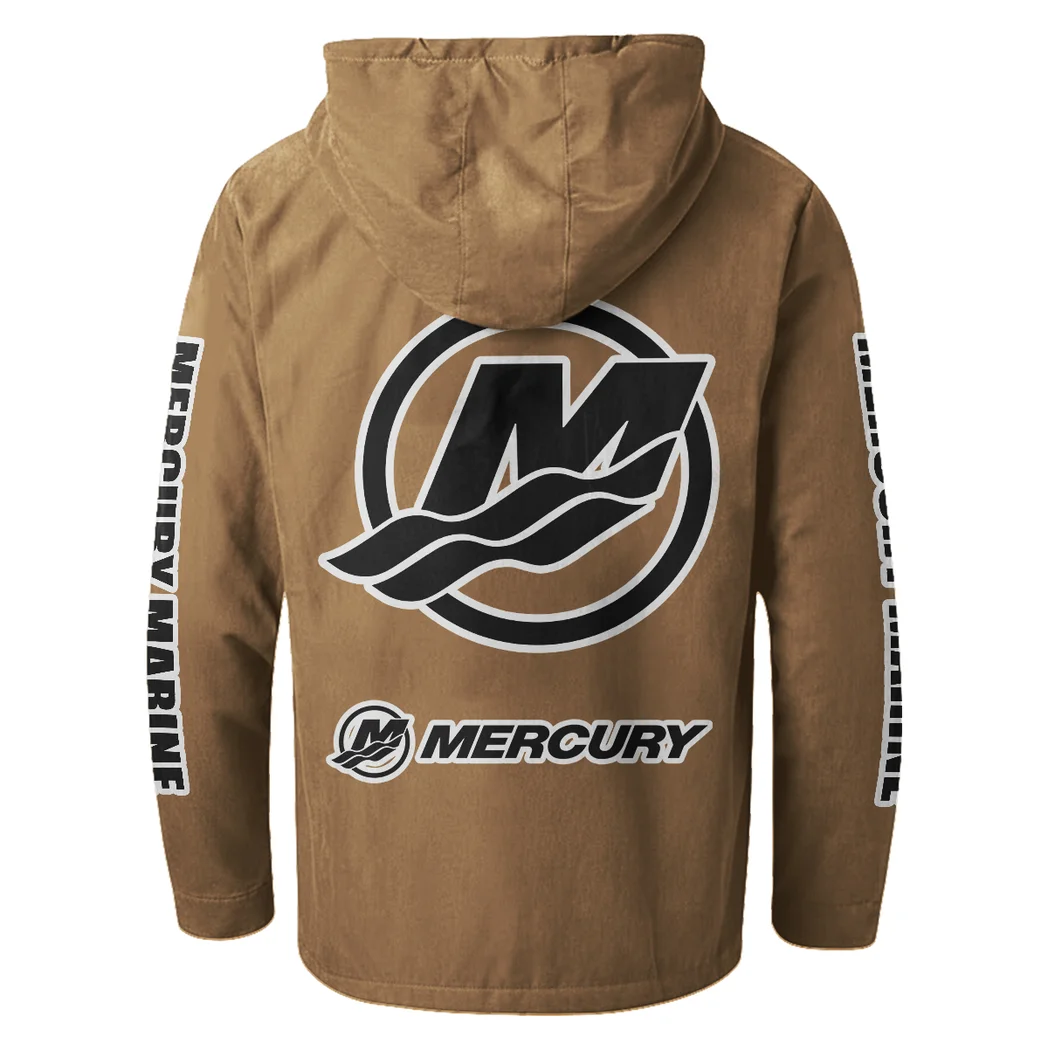 Nautical Propulsion Flannel Hoodie, Auto Fan Hooded Flannel HVN1328MM - Camel - Image 3