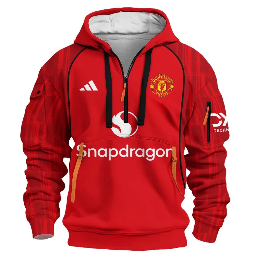 Focused Play Hoodie Half Zip Modern Sport Hoodie HVN1334MC - Image 2