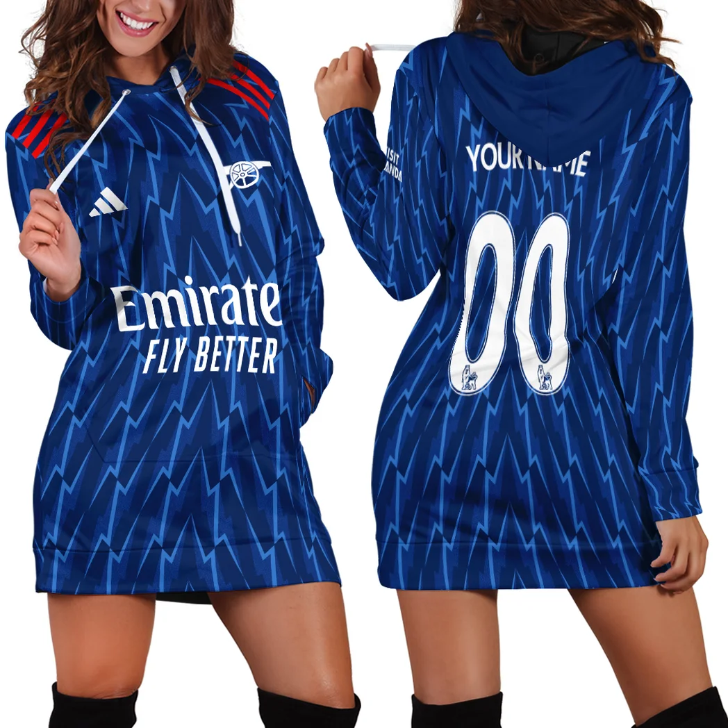 Red Shirt Fans Hoodie Dress Athletic Spirit Hoodie Dress HVN1340AR