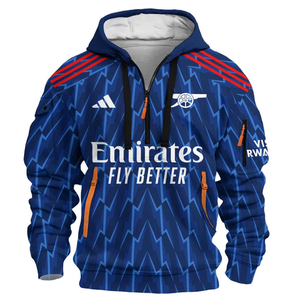 Red Shirt Fans Hoodie Half Zip Warm Up Hoodie HVN1340AR - Image 2