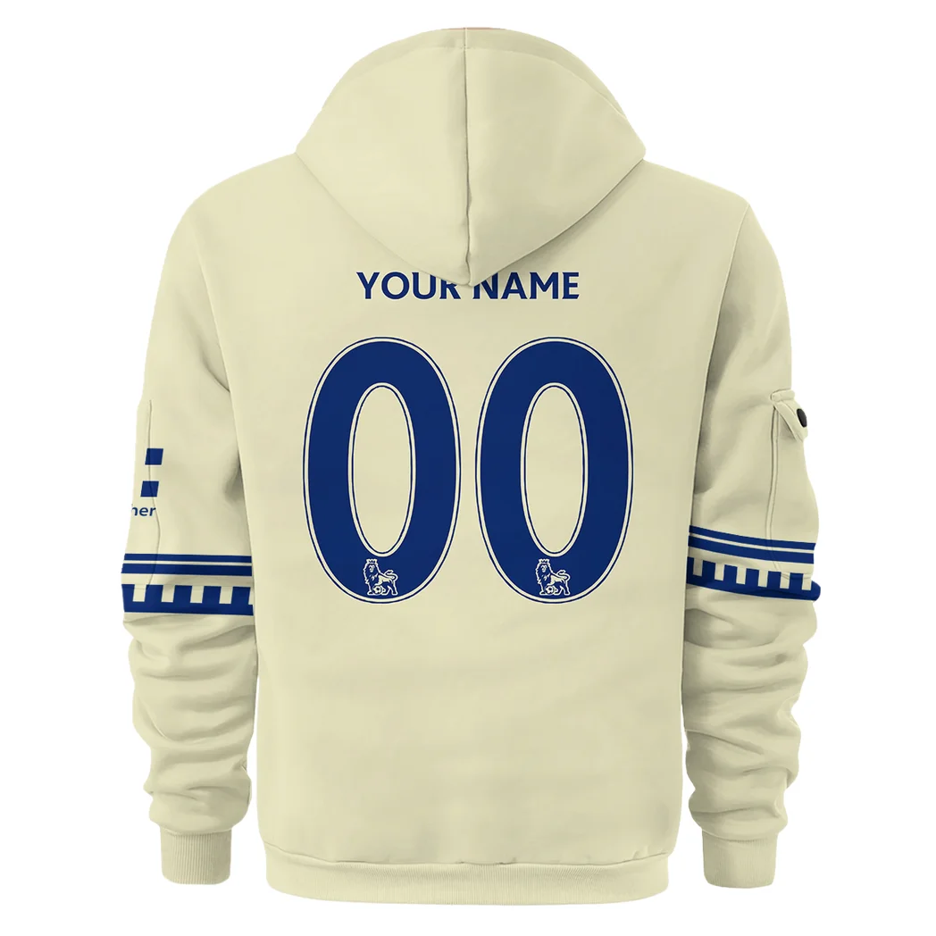 English Blue Pride Hoodie Half Zip Performance Fan Hoodie HVN1340EV - Image 3