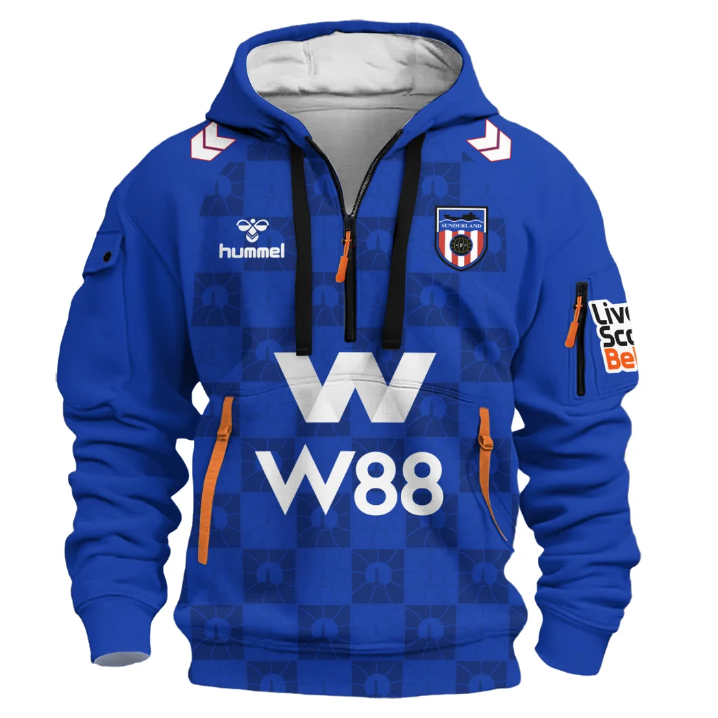 Bold Fan Spirit Hoodie Half Zip Everyday Comfort Half-Zip Hoodie HVN1340SU - Image 2