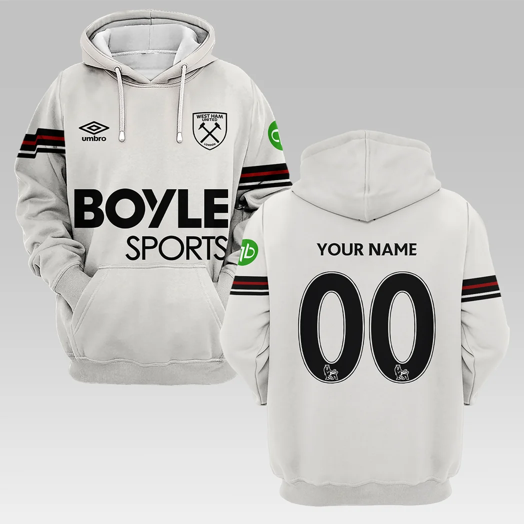 Heritage Claret Fans Hoodie Casual Sport Fullover Hoodie HVN1340WH - Image 2