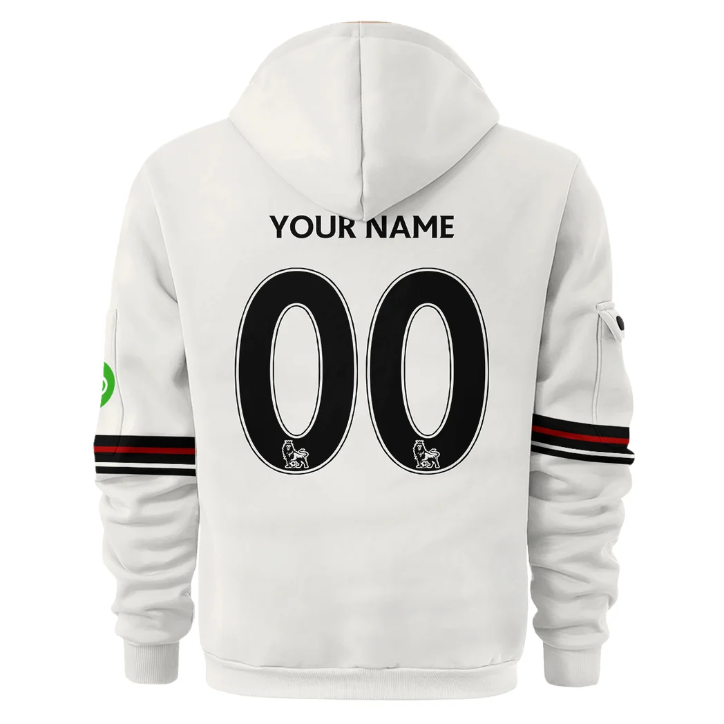 Heritage Claret Fans Hoodie Half Zip Casual Sport Half-Zip Hoodie HVN1340WH - Image 3