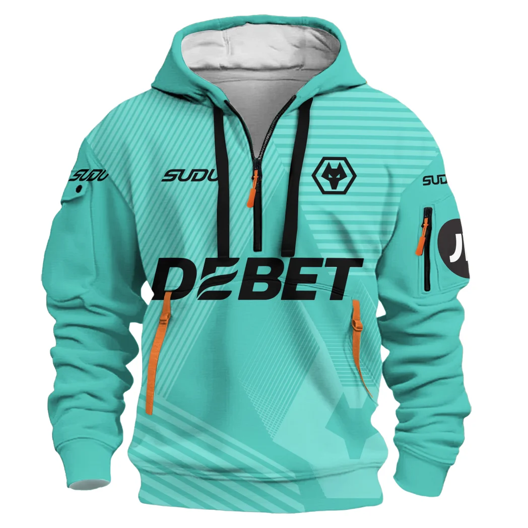 Midlands Wolf Spirit Hoodie Half Zip Bold Fan Hoodie HVN1340WW - Image 2