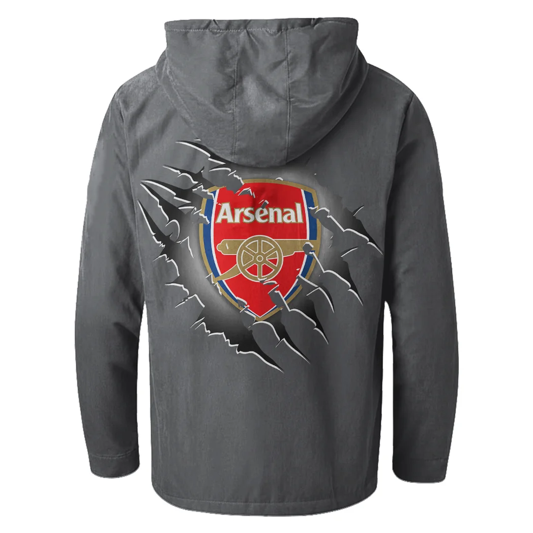 Premium Sedan Flannel Hoodie, Custom Garage Hoodie HVN1357AR - Gray - Image 3