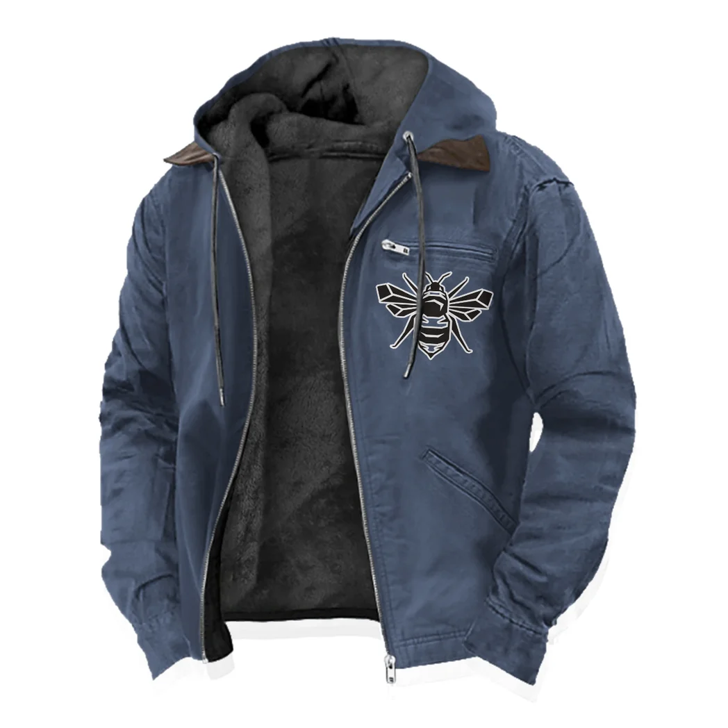 Motorsport Vehicle Flannel Hoodie, Road-Ready Flannel Hoodie HVN1357BR - Navy Blue - Image 2