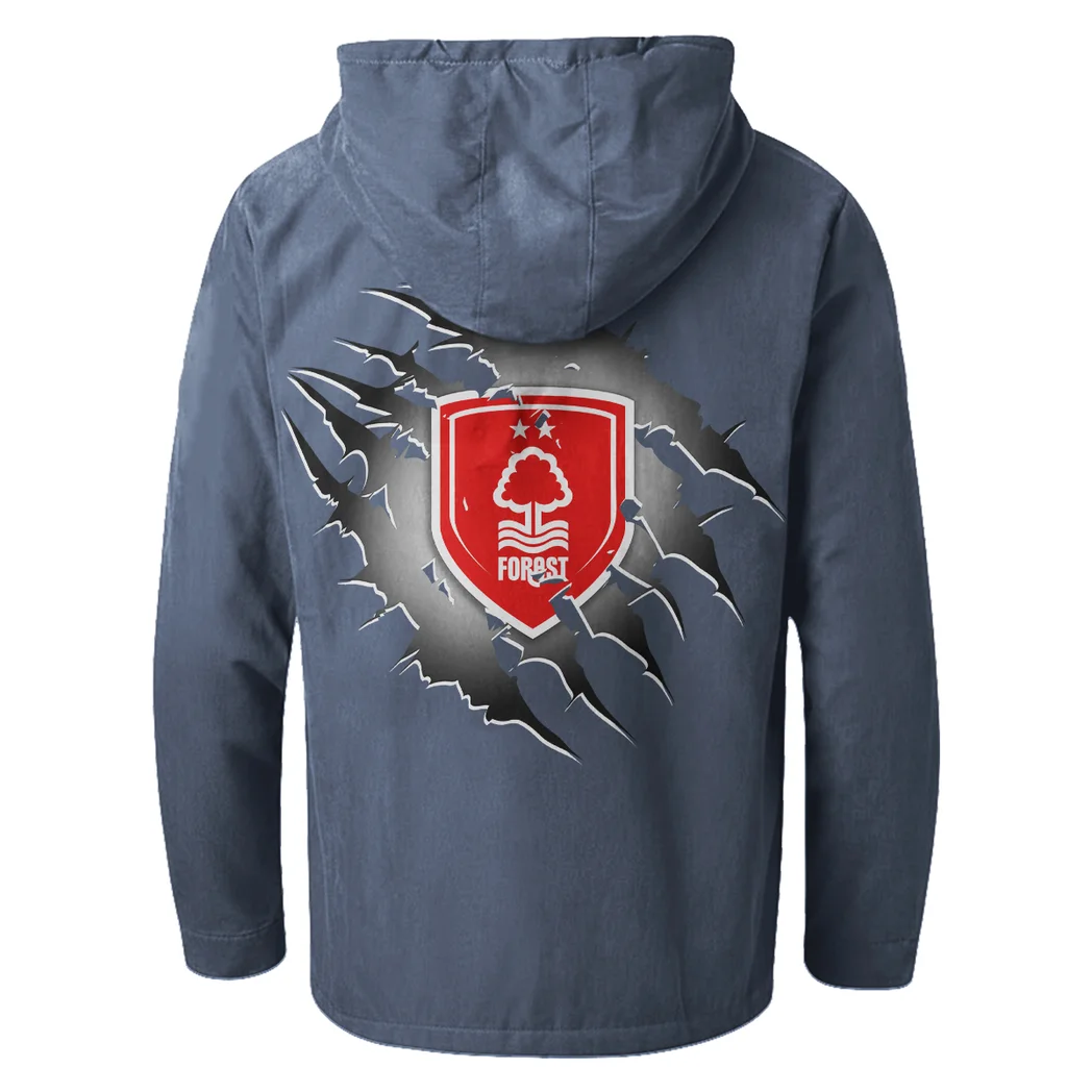 Racing Classic Flannel Hoodie, Motor-Inspired Flannel HVN1357NF - Navy Blue - Image 3