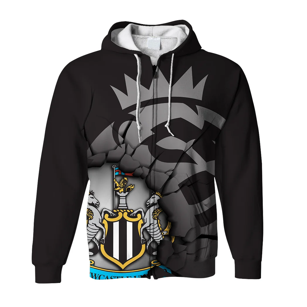 English Striped Side Zipper Hoodie Everyday Fan Hoodie HVN1360NU - Image 2