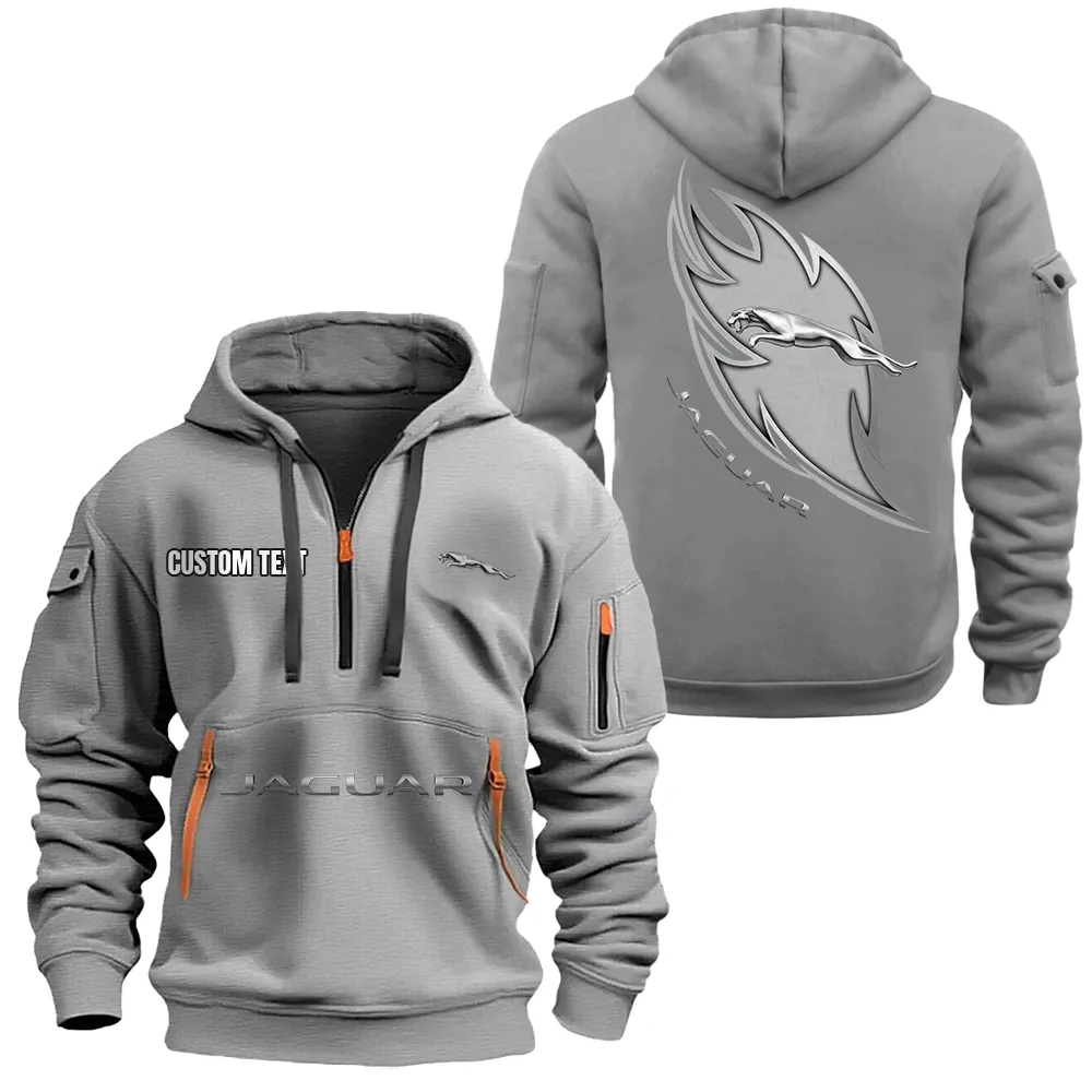 Adventure SUV Hoodie Half Zipper, Active Spirit Hoodie CAR170 - Gray - Image 2