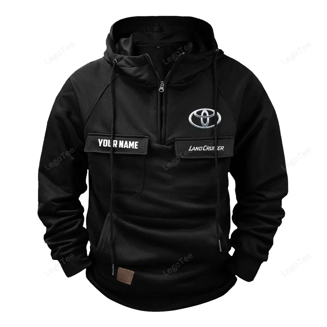 Adventure SUV Tactical Quarter Zip Hoodie, Exclusive Logo Hoodie For Car Enthusiasts CAR109 - Black - Image 2