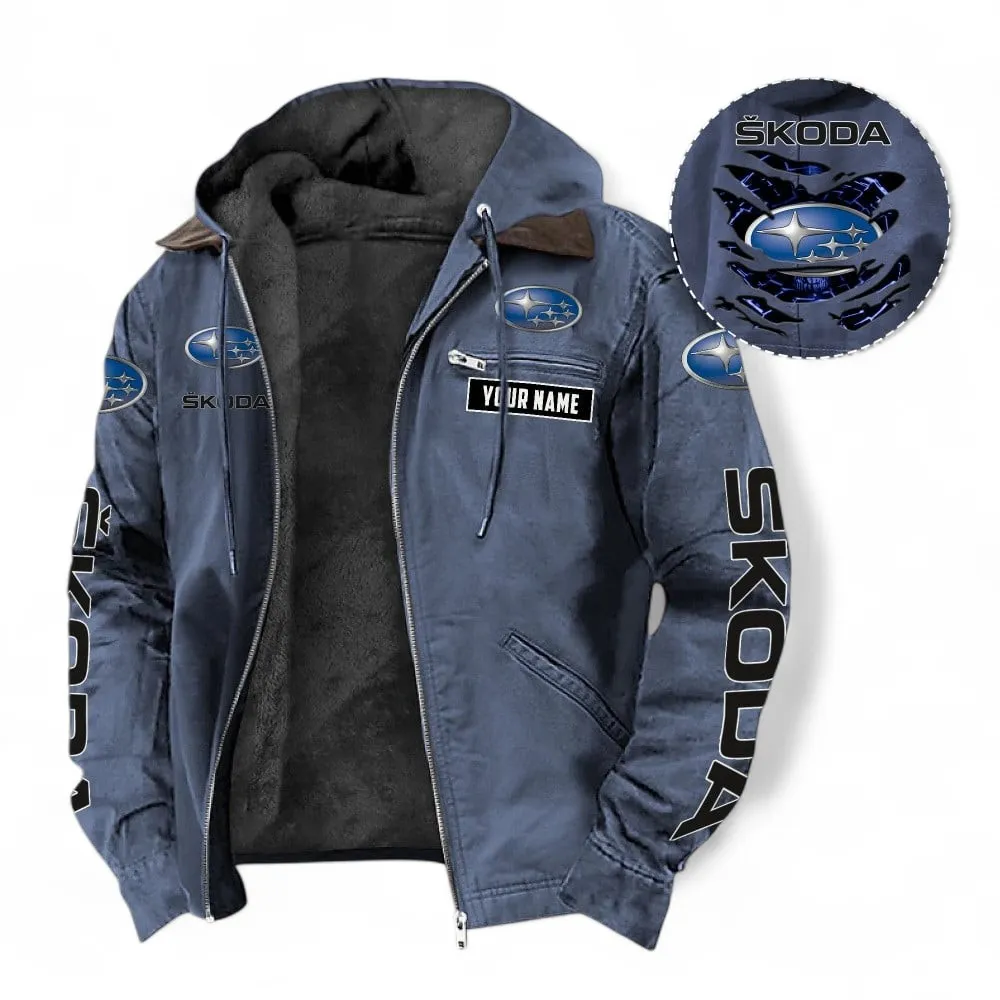 Adventure Wagon Hooded And Flannel Hoodie, Comfortable Street Hoodie For Car Lovers CAR391 - Navy Blue - Image 2