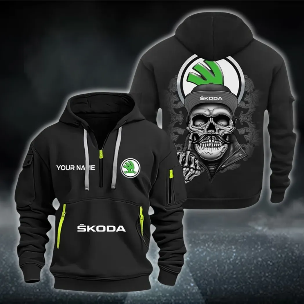 Affordable Ride Hoodie Half Zipper, Supporter Spirit Hoodie CAR166 - Black
