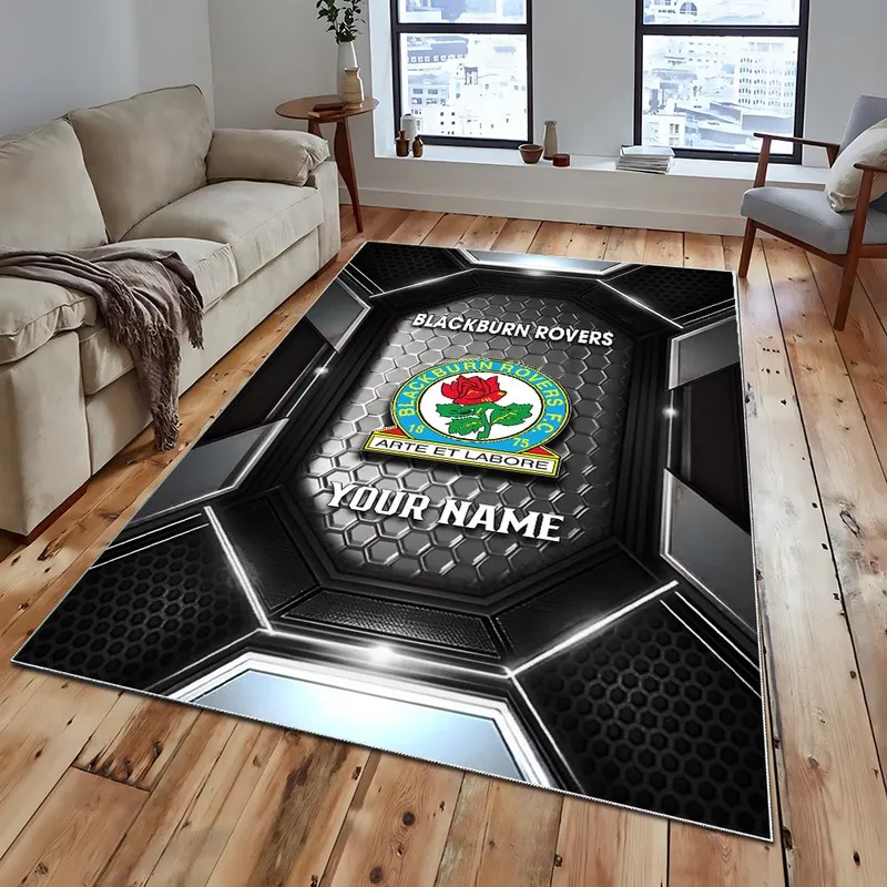 All For Football Rug, Fan Lifestyle Home Rug For Sport Fans EPL1220 - Black