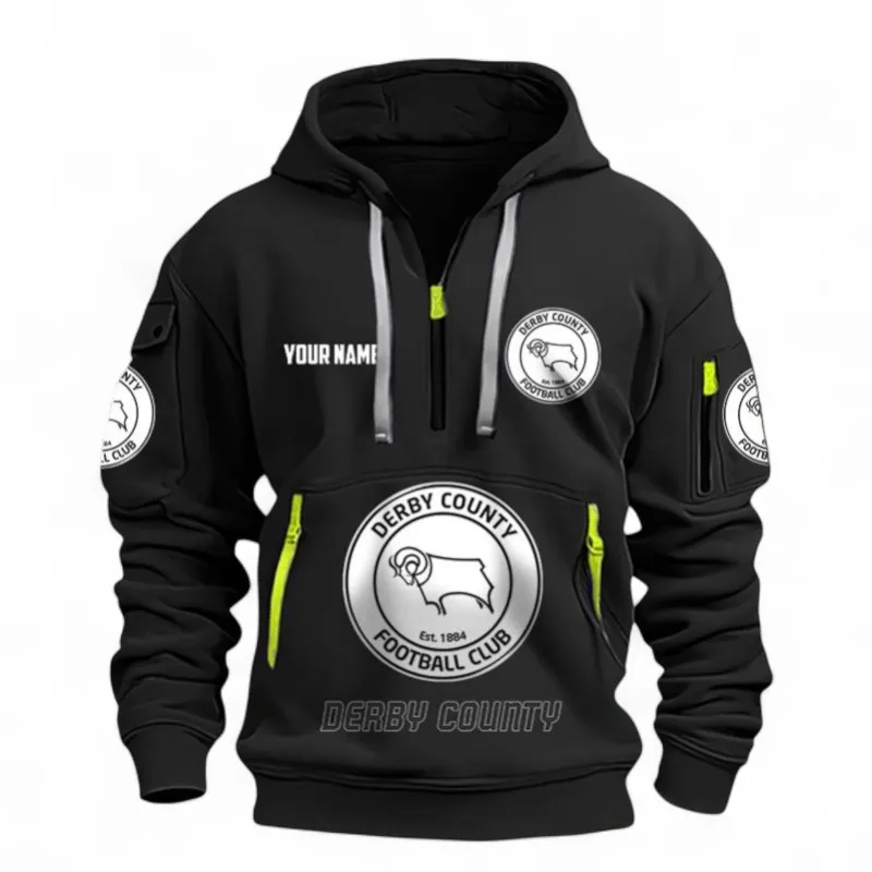 All Season Fans Hoodie Half Zipper, Streetwear Fan Hoodie EPL116 - Black