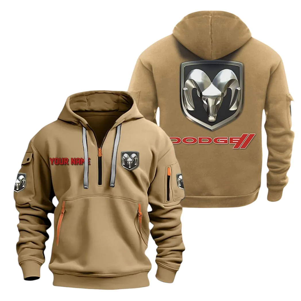 American Car Hoodie Half Zipper, Game Ready Half-Zip Hoodie CAR200 - Khaki - Image 2