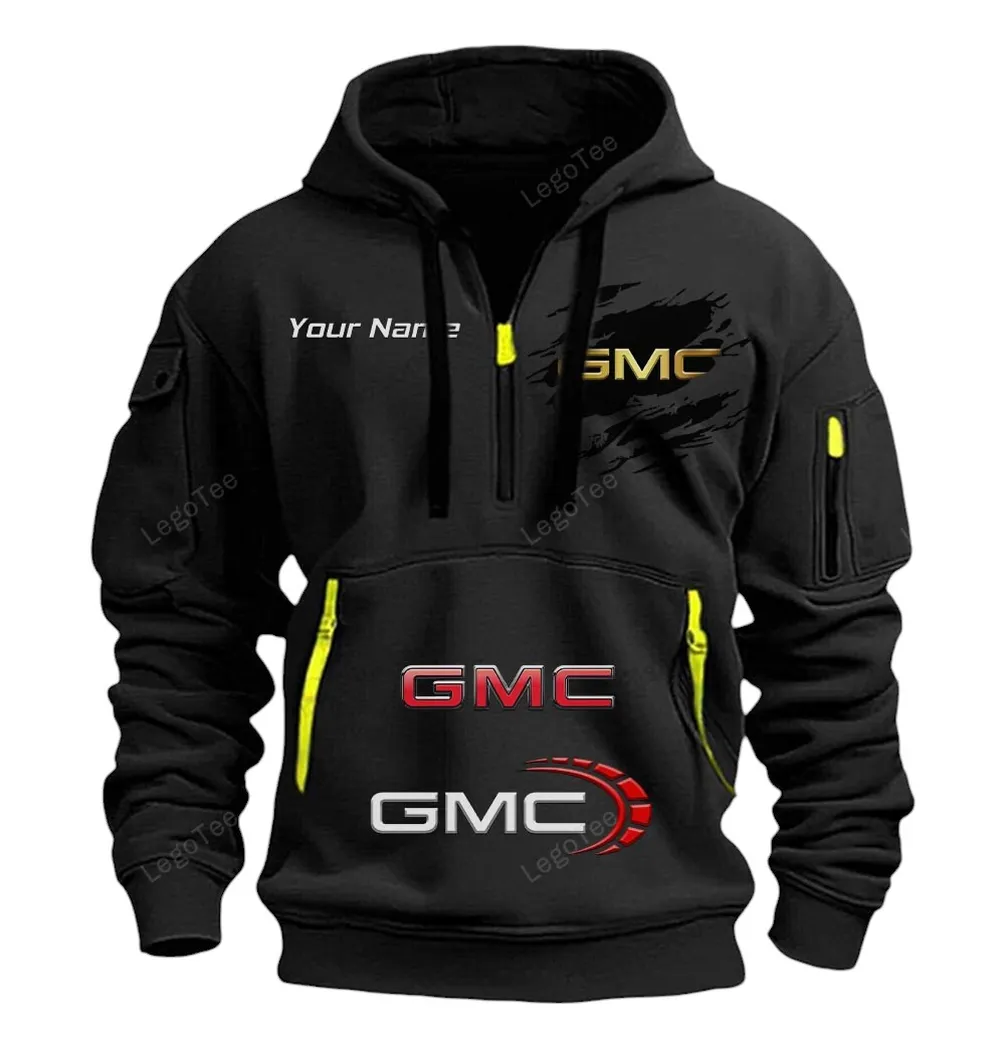 American Truck Hoodie Half Zipper, Fan Pride Half-Zip Hoodie CAR113 - Black - Image 2