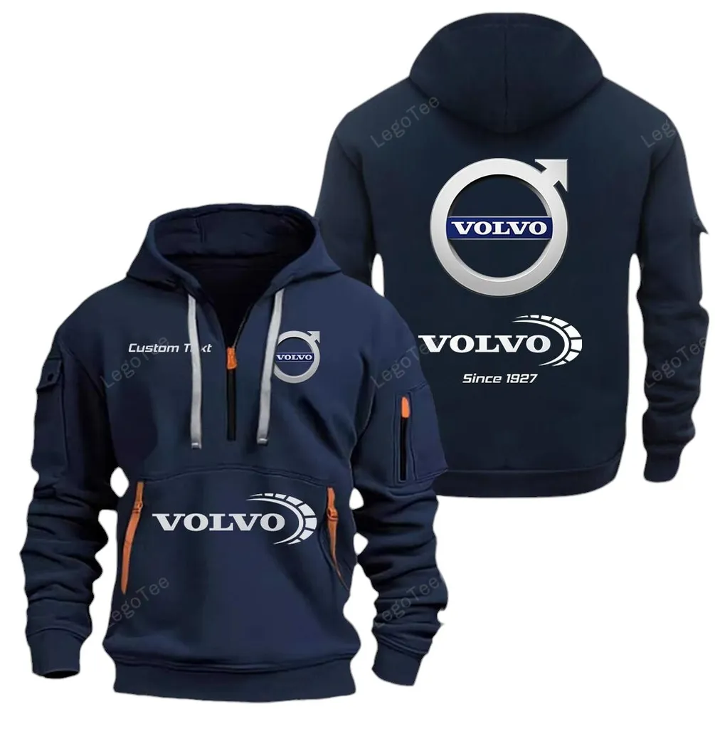 Auto Hoodie Half Zipper, Everyday Fan Hoodie CAR052 -Navy - Image 2