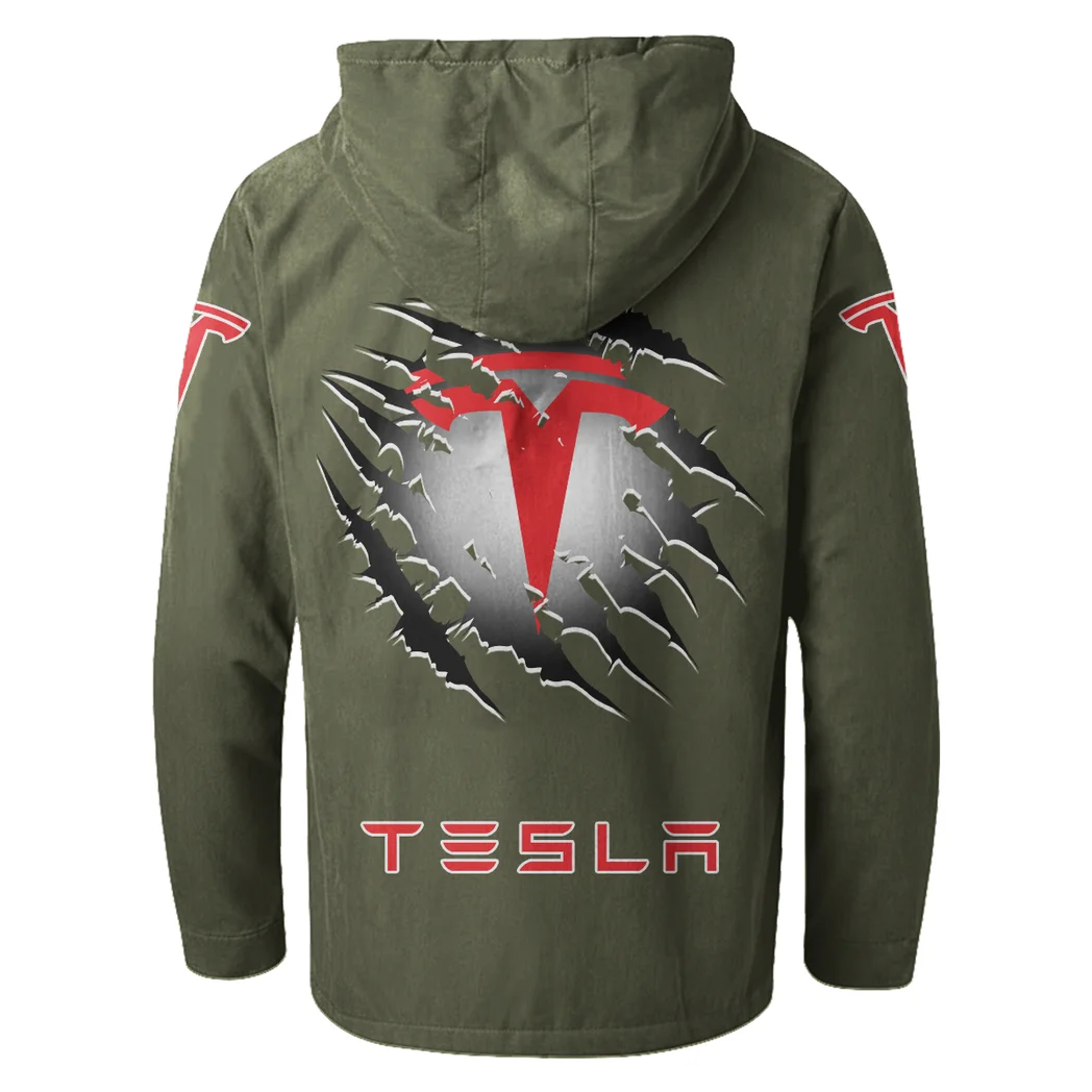 Autonomous Vehicle Flannel Hoodie, Gearhead Style Hoodie HVN1327TE - Green - Image 4