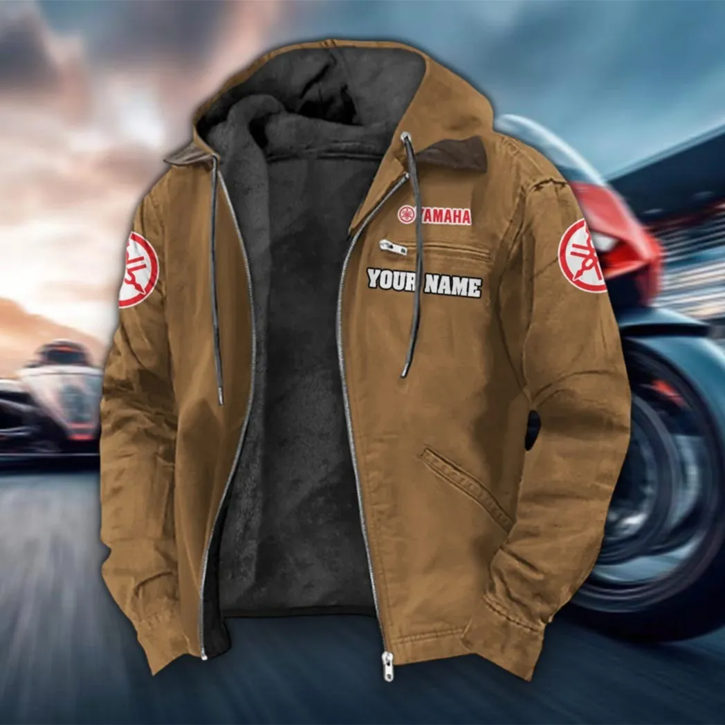 Off-Road Bike Flannel Hoodie, Ride-Ready Hooded Style HVN1327YA - Camel