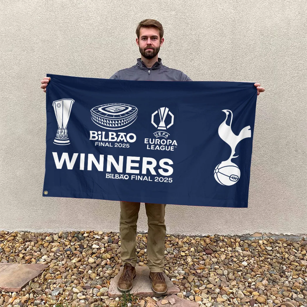 English White Side Flags Logo Print, Sports Enthusiast Flag EPL820 - Image 2