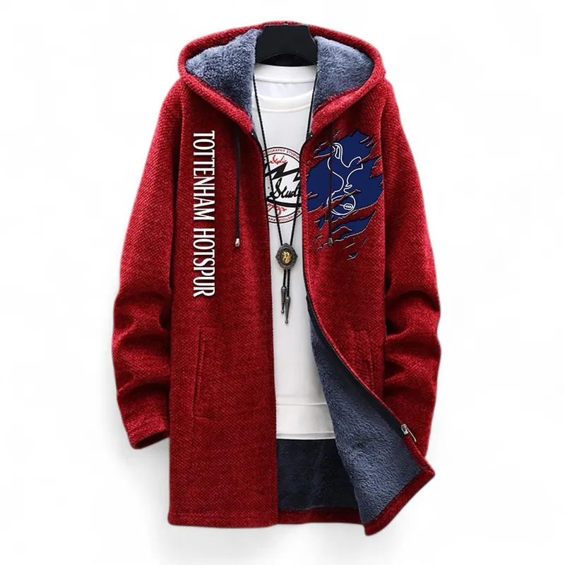 Capital White Pride Fleece Windbreaker Jacket, Sporty Fleece Outerwear EPL127 - Red - Image 2