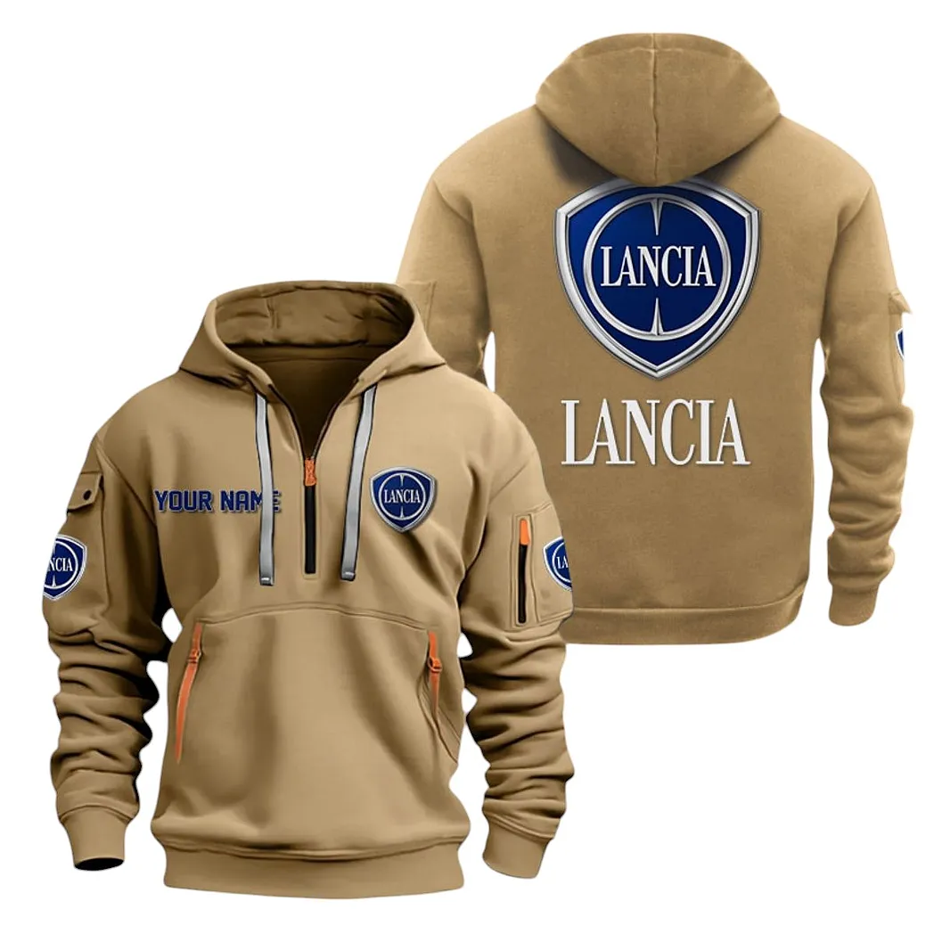 City Ride Hoodie Half Zipper, Game Time Hoodie CAR200 - Khaki - Image 2