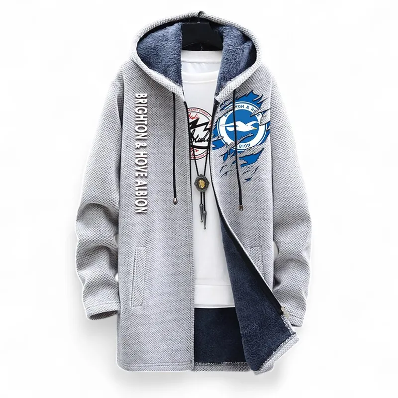 Coastal Blue Spirit Fleece Windbreaker Jacket, Sporty Fleece Outerwear EPL127 - White - Image 2