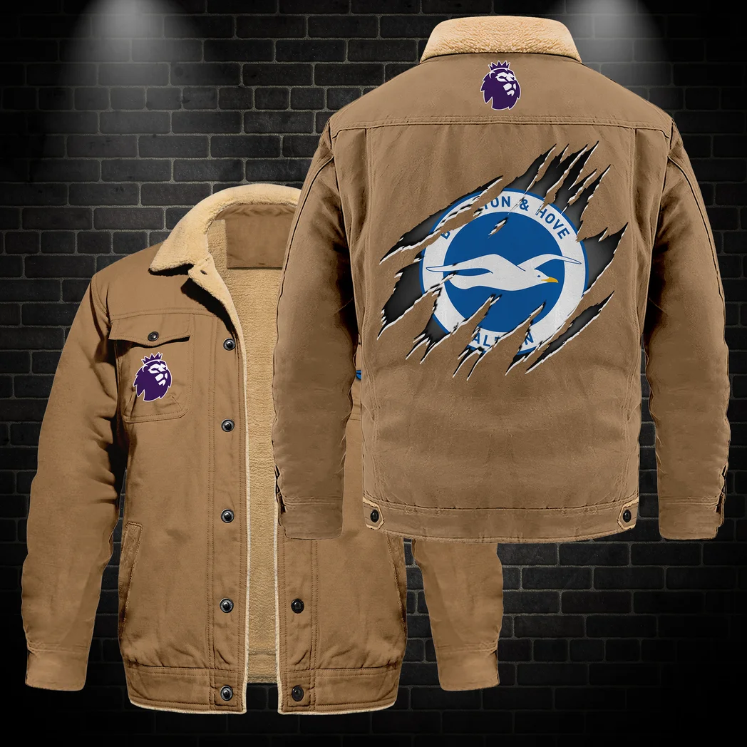 Coastal Blue Spirit Jacket Fur Collar Fleece, Exclusive Fan Comfort HVN1390BH - Khaki