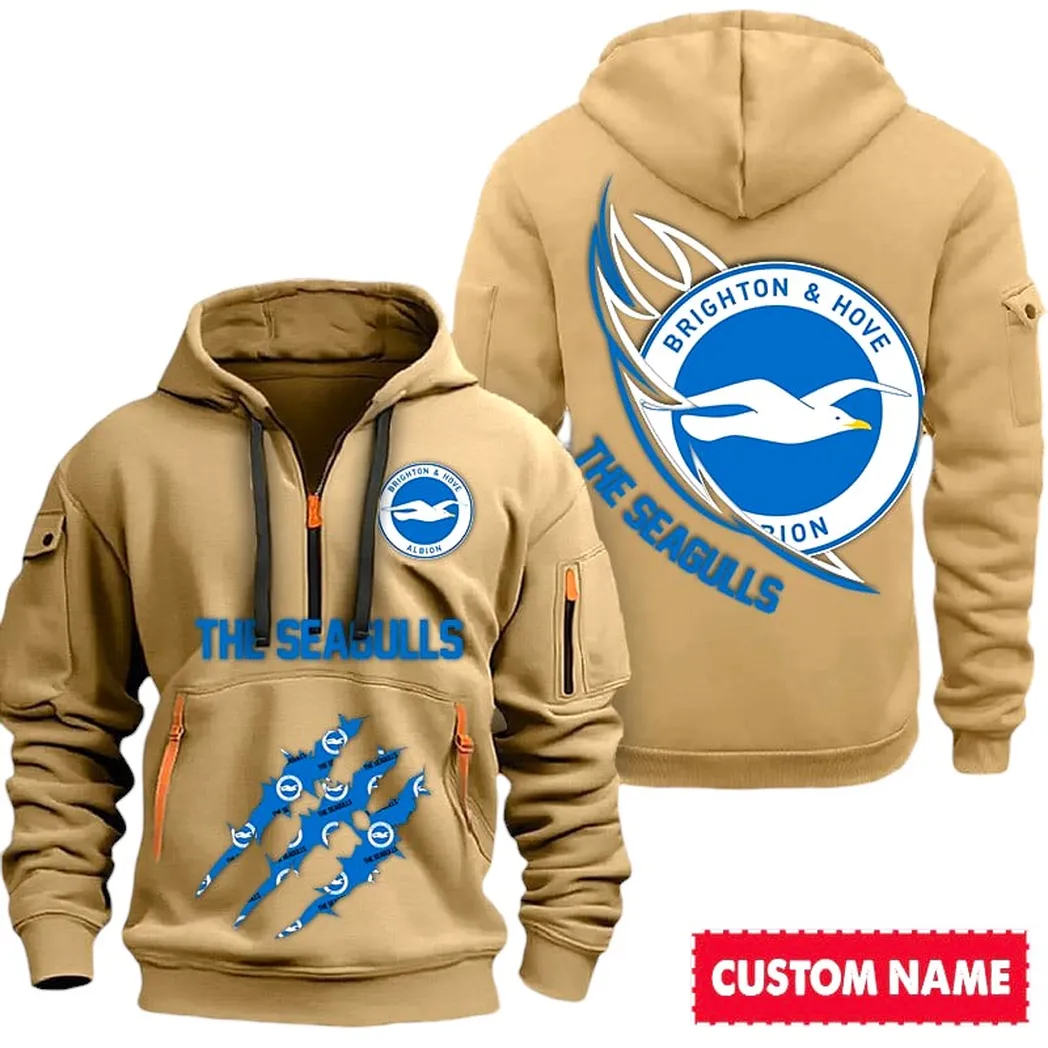 Coastal Loyalists Hoodie Half Zipper, Game Ready Half-Zip Hoodie SPO012 - Khaki