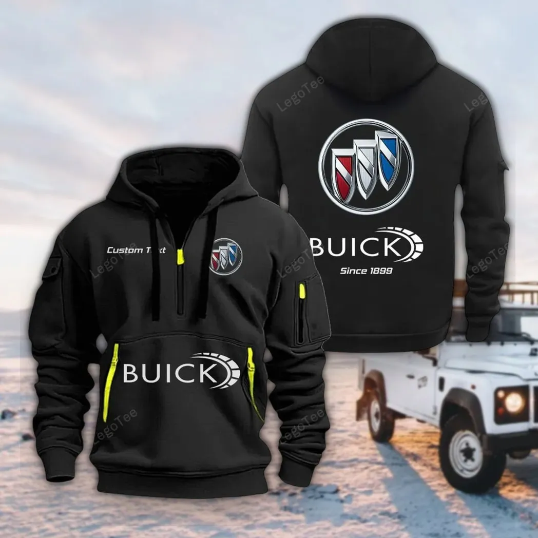 Comfort-Oriented Car Hoodie Half Zipper, Performance Fan Hoodie CAR052 -Black