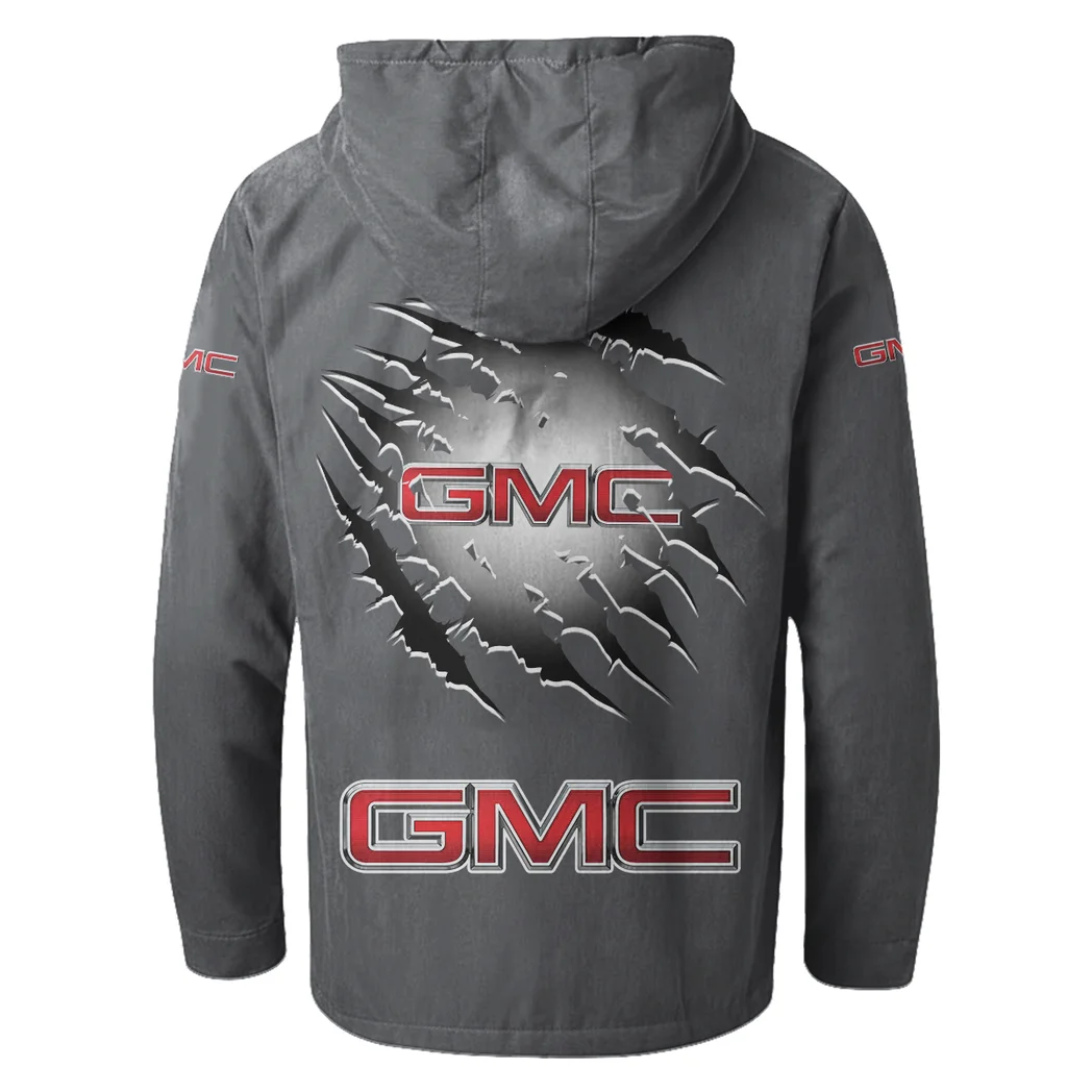 Commercial Vehicle Flannel Hoodie, Bold Driver's Flannel HVN1327GM - Gray - Image 4