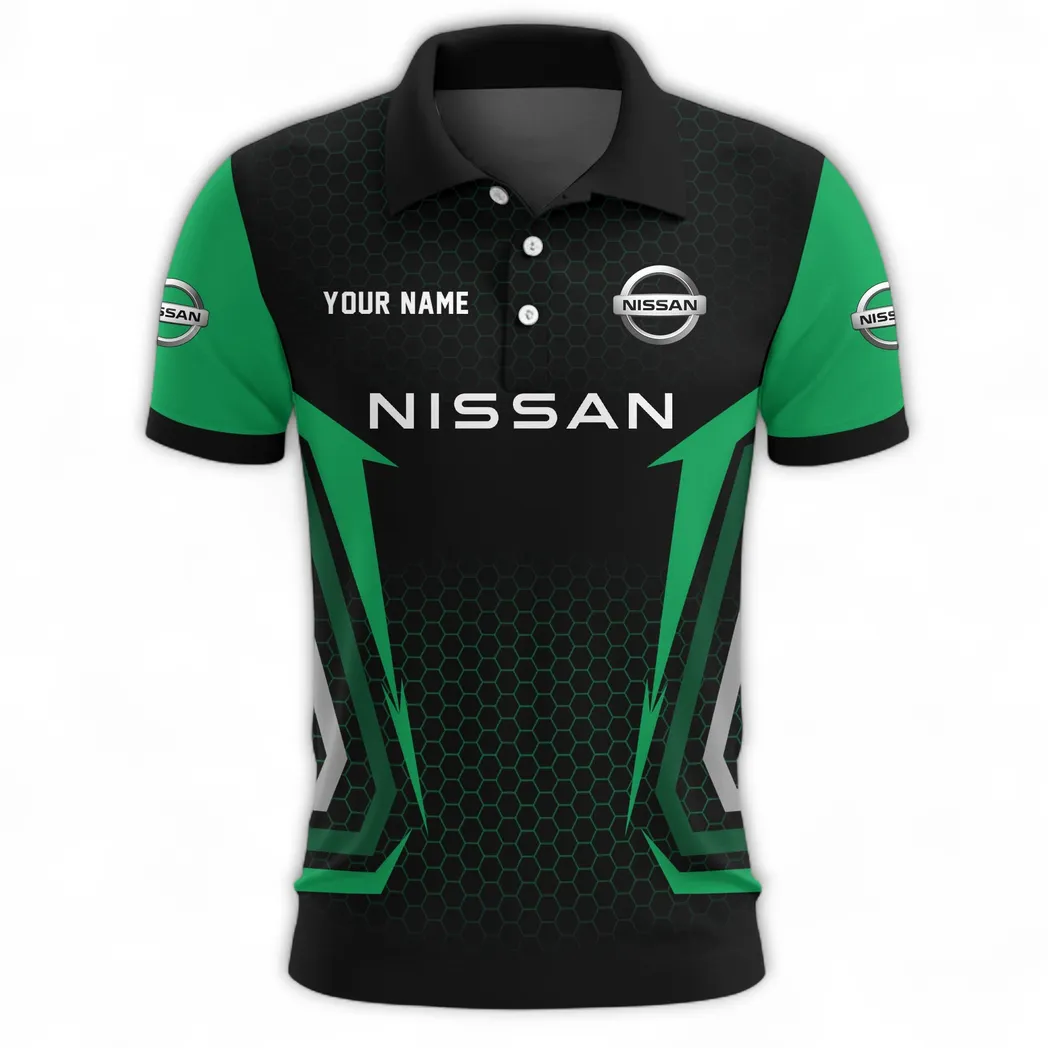 Compact Car Polo Shirt, Daily Comfort Button Shirt CAR526 - Green - Image 2