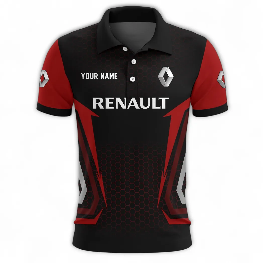 Compact Hatchback Polo Shirt, Adventure-Ready Street Button Shirt CAR526 - Red - Image 2