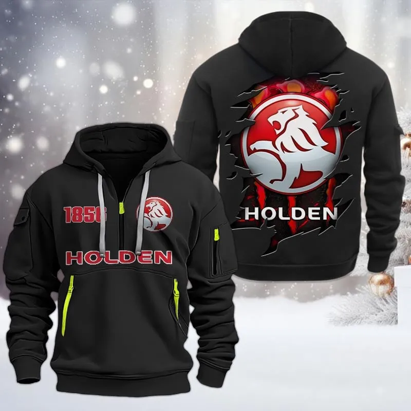 Compact Sedan Hoodie Half Zipper, Classic Sport Half-Zip Hoodie CAR198 - Black - Image 2