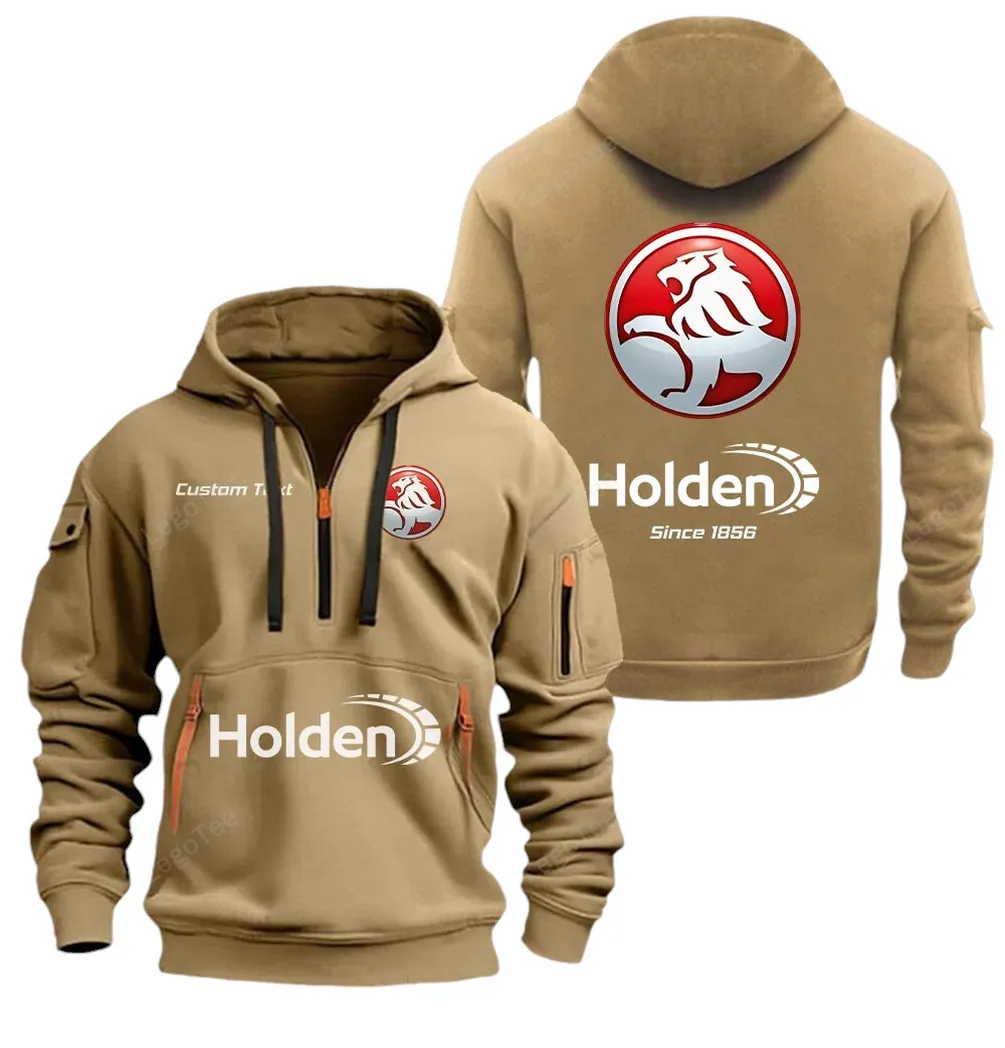 Compact Sedan Hoodie Half Zipper, Supporter Spirit Hoodie CAR052 -Khaki - Image 2