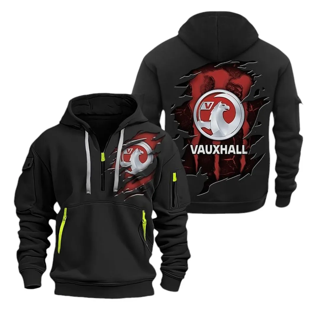 Compact SUV Hoodie Half Zipper, Everyday Fan Hoodie CAR021 -Black - Image 2
