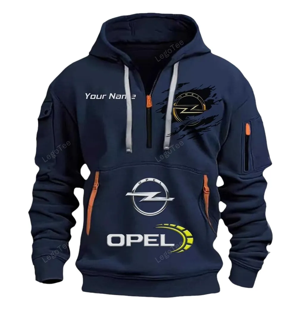 Daily Driver Hoodie Half Zipper, Classic Sport Half-Zip Hoodie CAR113 - Navy - Image 2