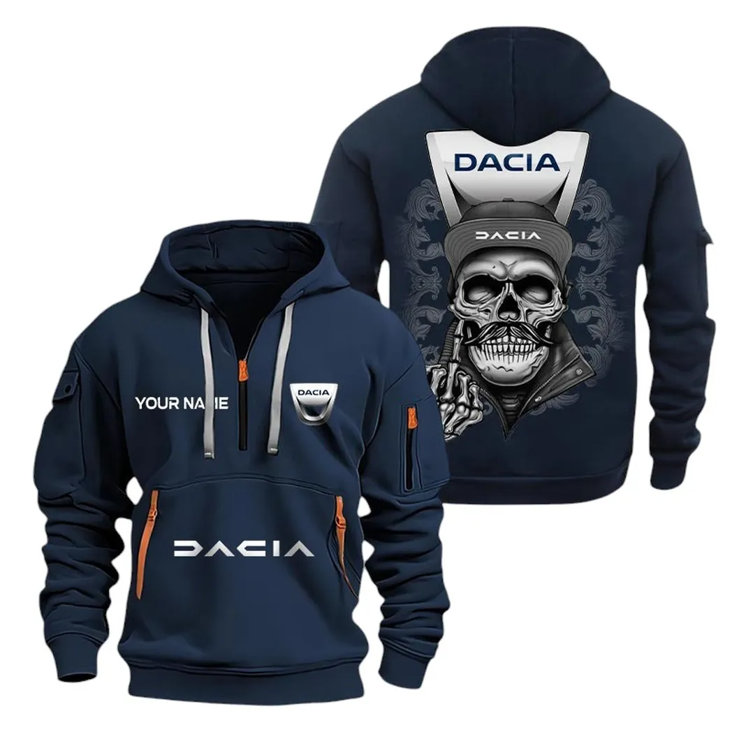 Directhaul Equipment Hoodie Half Zipper, Warm Up Hoodie CAR166 - Navy - Image 2