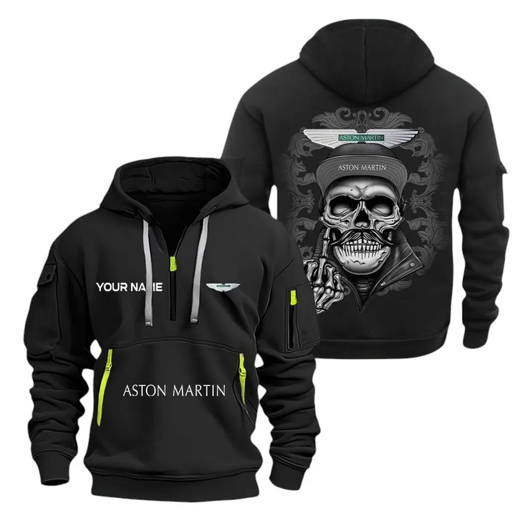 Driving Machine Hoodie Half Zipper, Everyday Fan Hoodie CAR166 - Black - Image 2