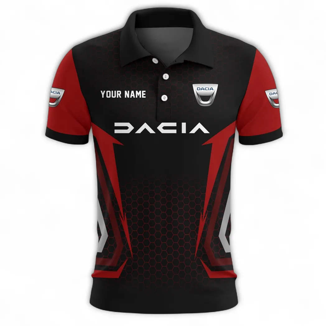 Duraforce Motors Polo Shirt, Casual Street Button Shirt CAR526 - Red - Image 2