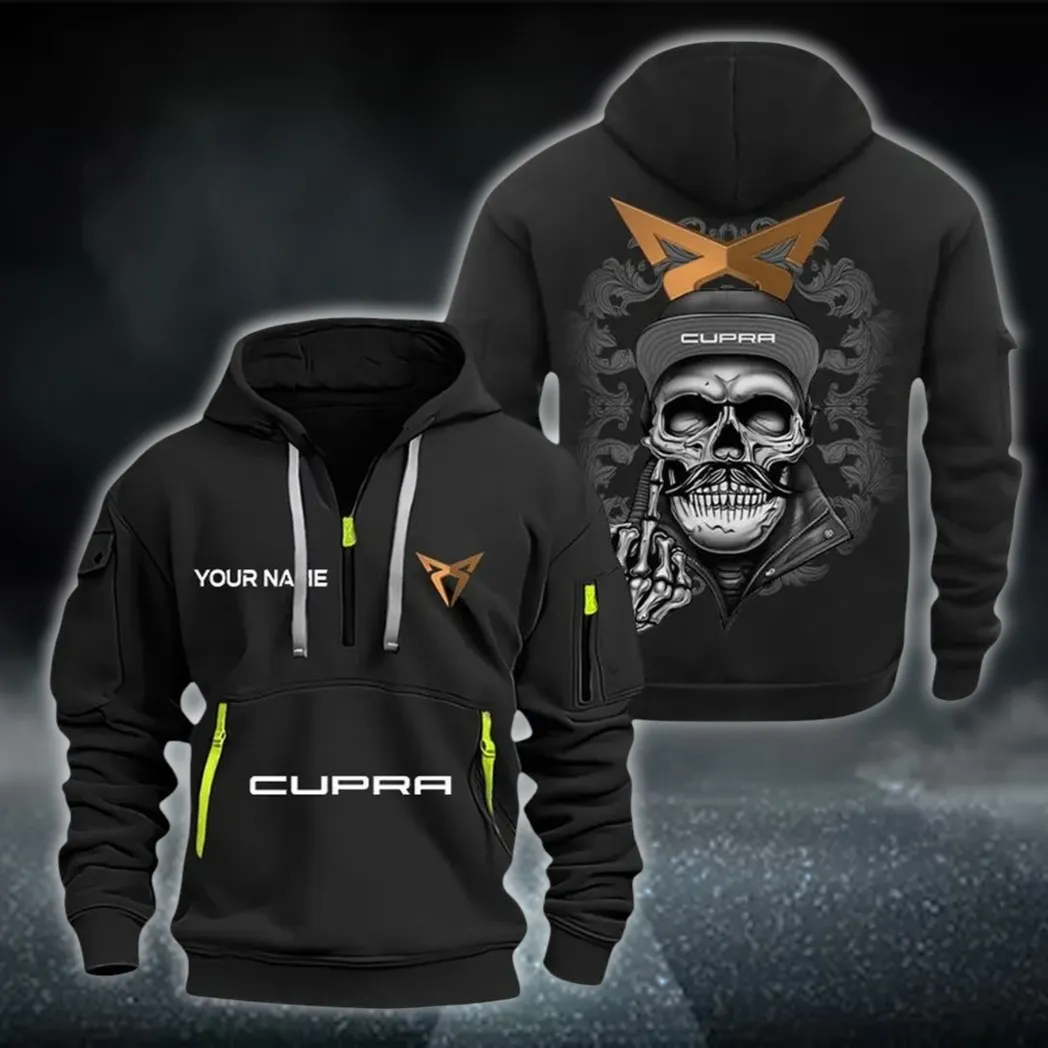 Dynamic Compact Auto Hoodie Half Zipper, Game Time Hoodie CAR166 - Black