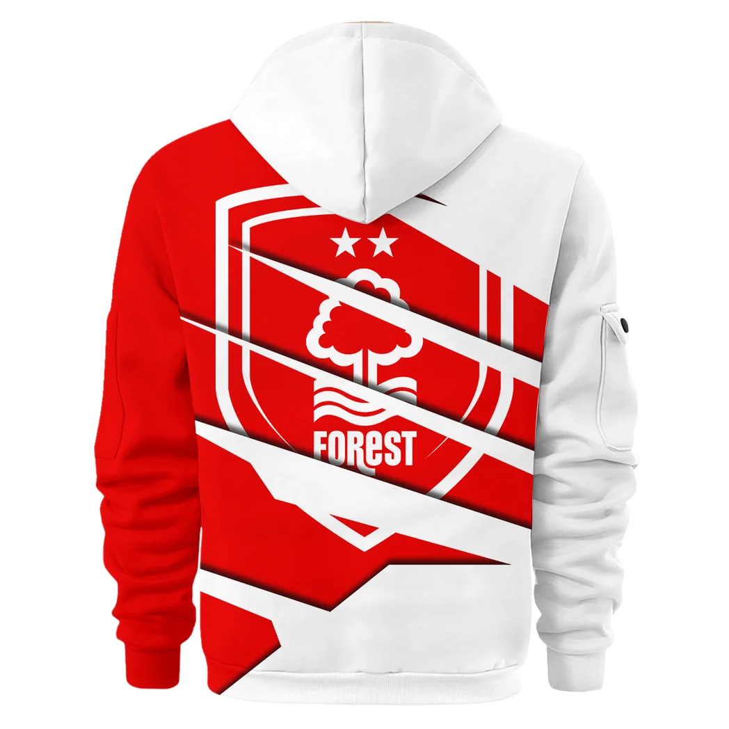 English Red Faithful Hoodie Half Zip 3D, Everyday Fan Hoodie HVN1316NF - Image 3